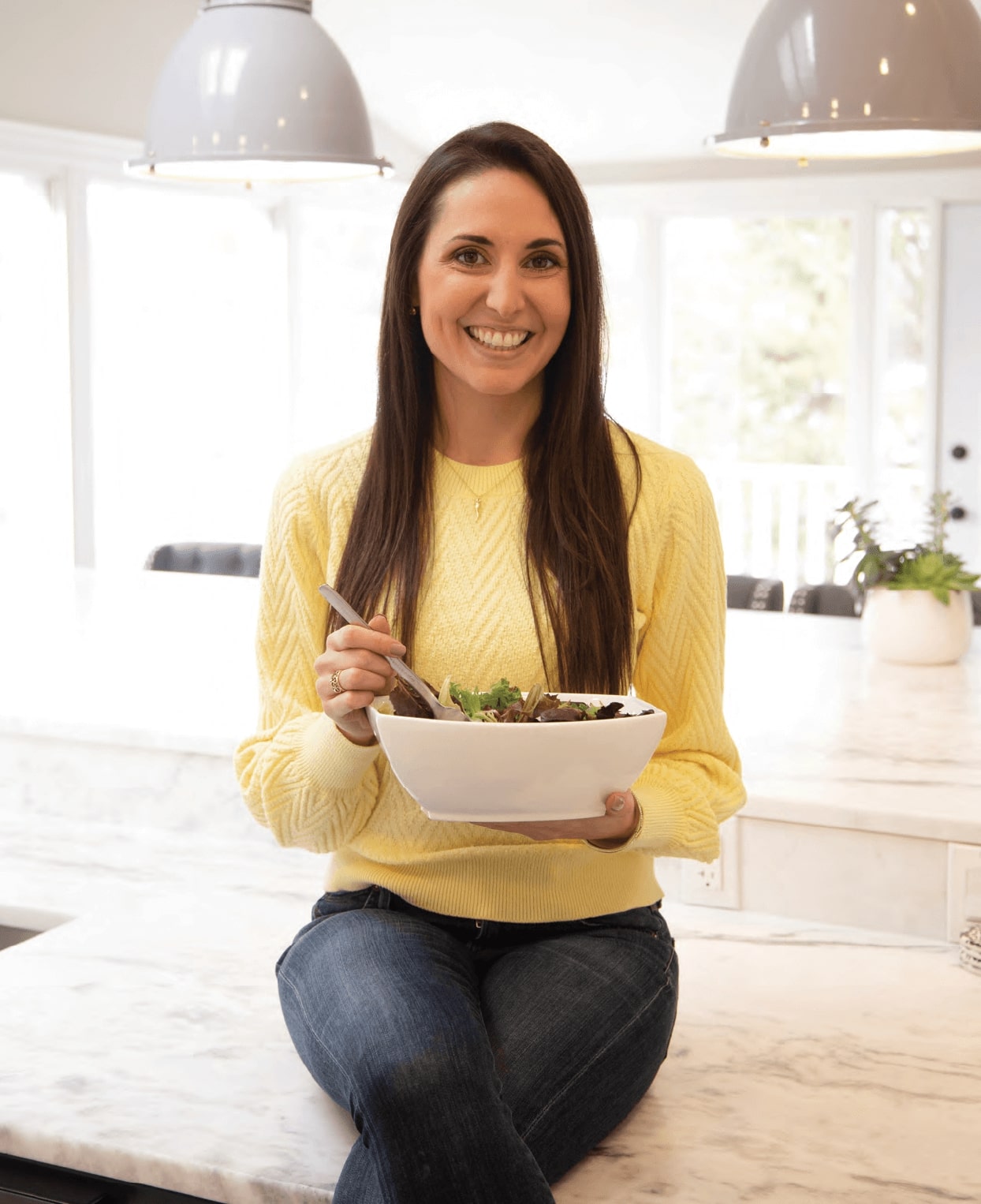 Woman eating healthy food
